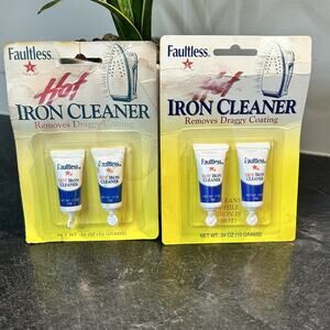 Faultless Hot‎ Iron Cleaner Removes Melted Fusibles Make Iron Glide NEW 2 PK